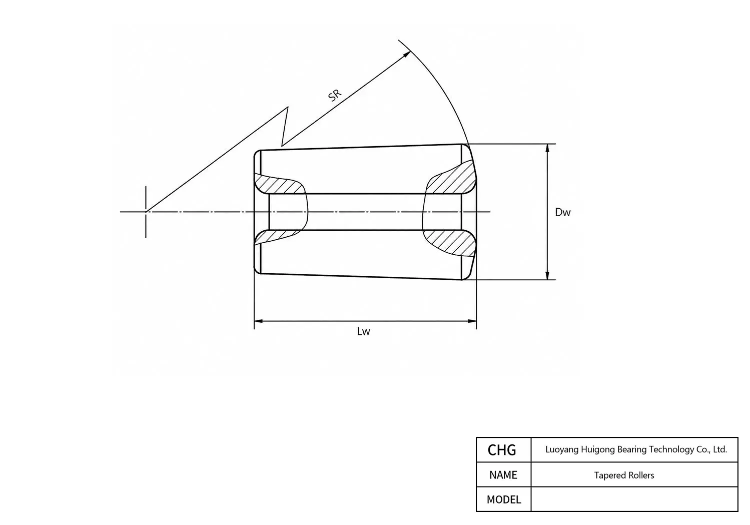 25*47.08 - Tapered Rollers CAD Drawing