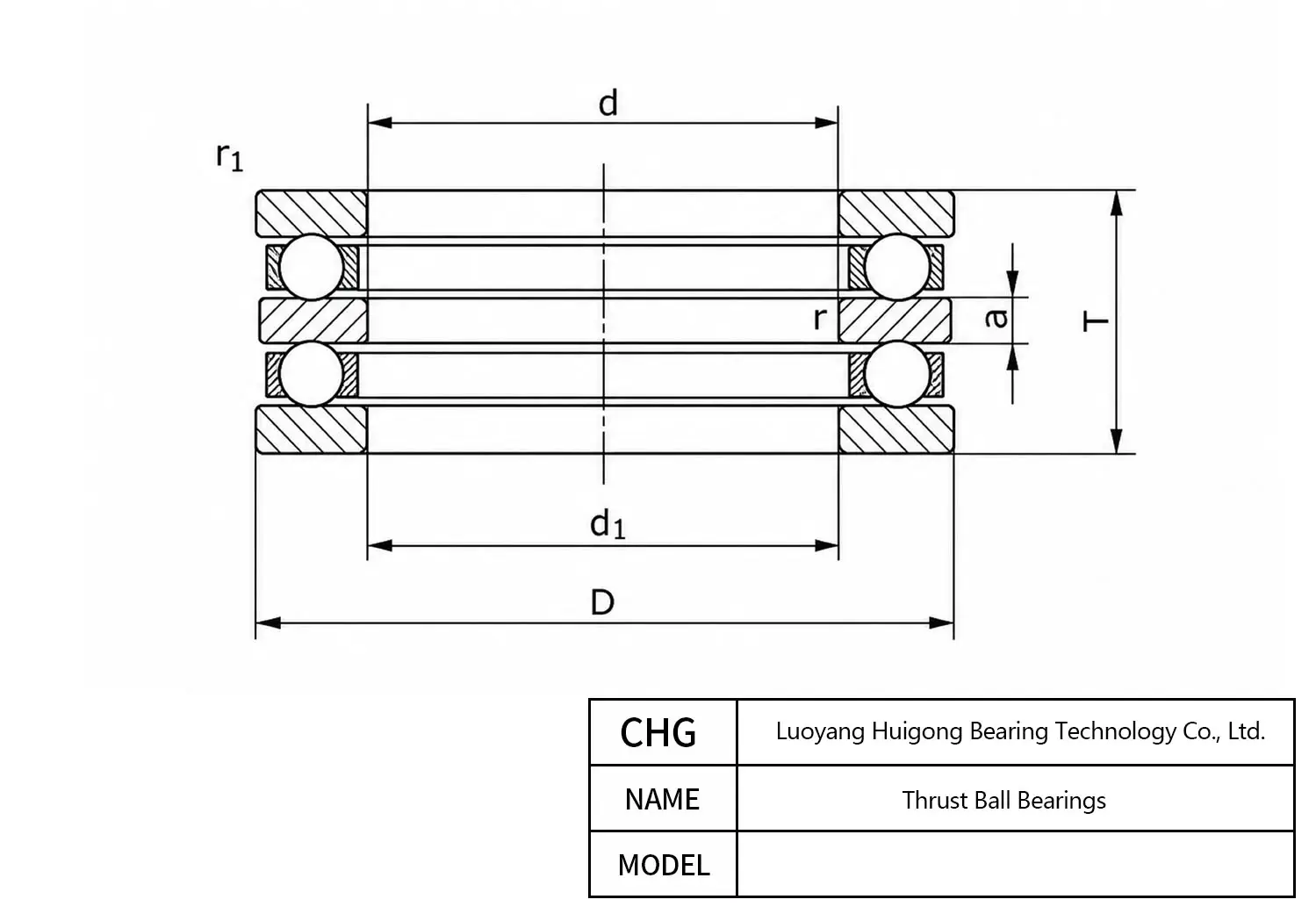 51268 - Tapered Roller Thrust Bearings CAD Drawing